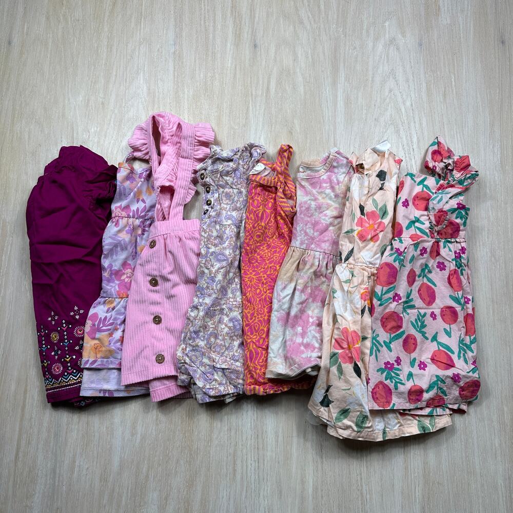 8 Piece Bundle Lot Hanna Andersson Cat & Jack Gymboree Floral Summer Dress 3T